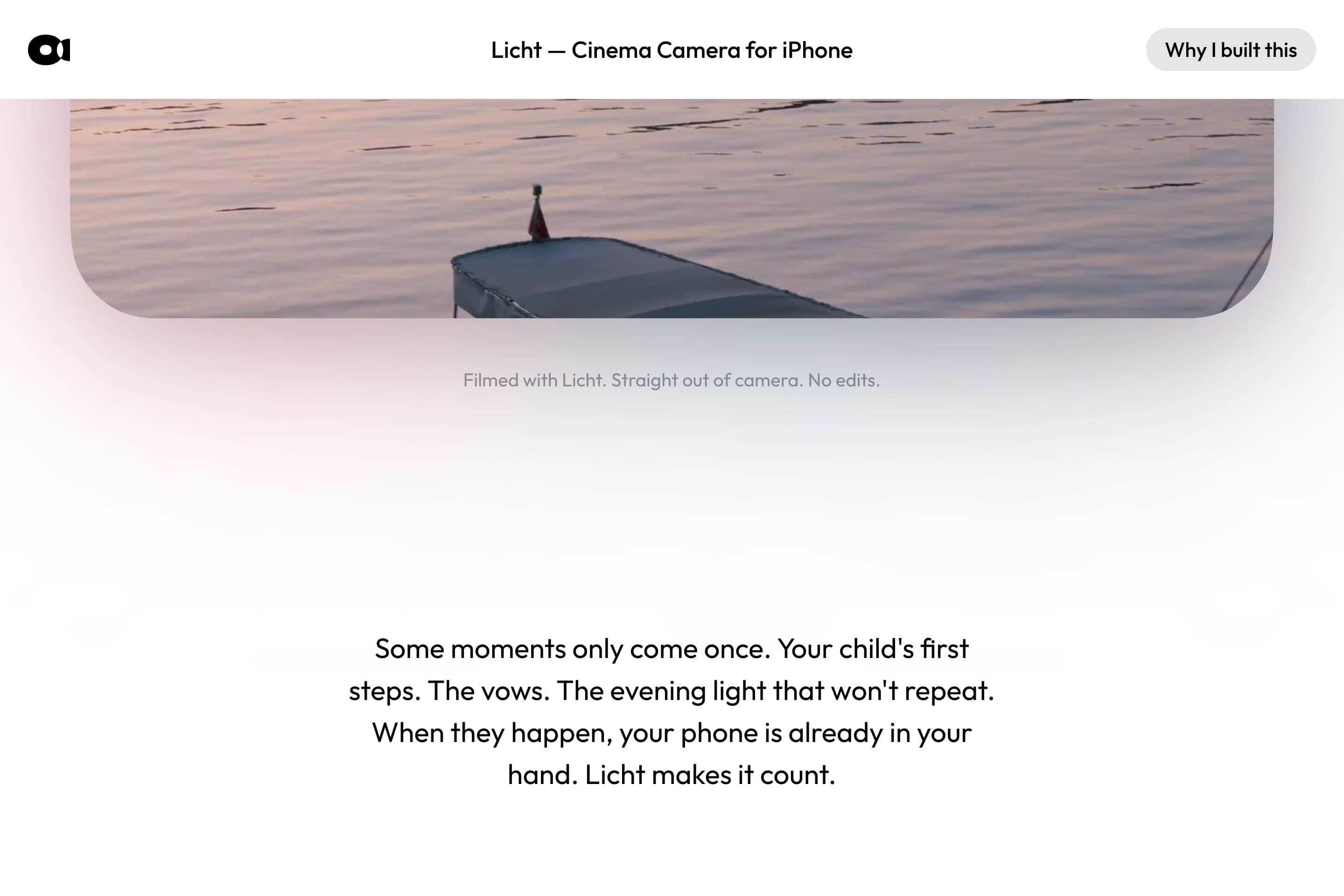 Licht landing page